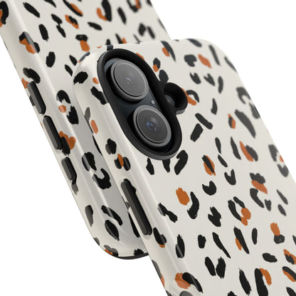 Leopard Print Tough Phone Case — Stylish Protective iPhone Cover
