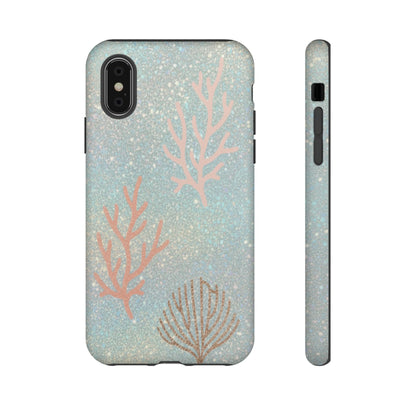 Seafoam Sparkle Phone Case – Coral & Seashell Tough Case