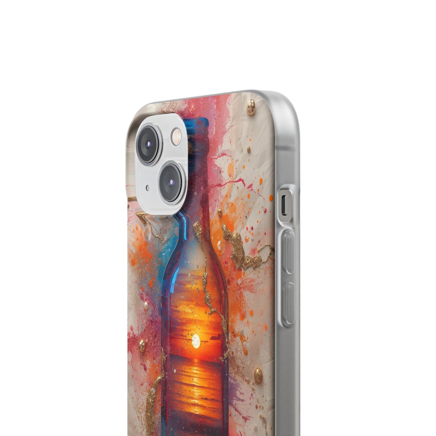 Copy of Floral Holographic Phone Case — Iridescent Leaves & Flowers Flexi Case