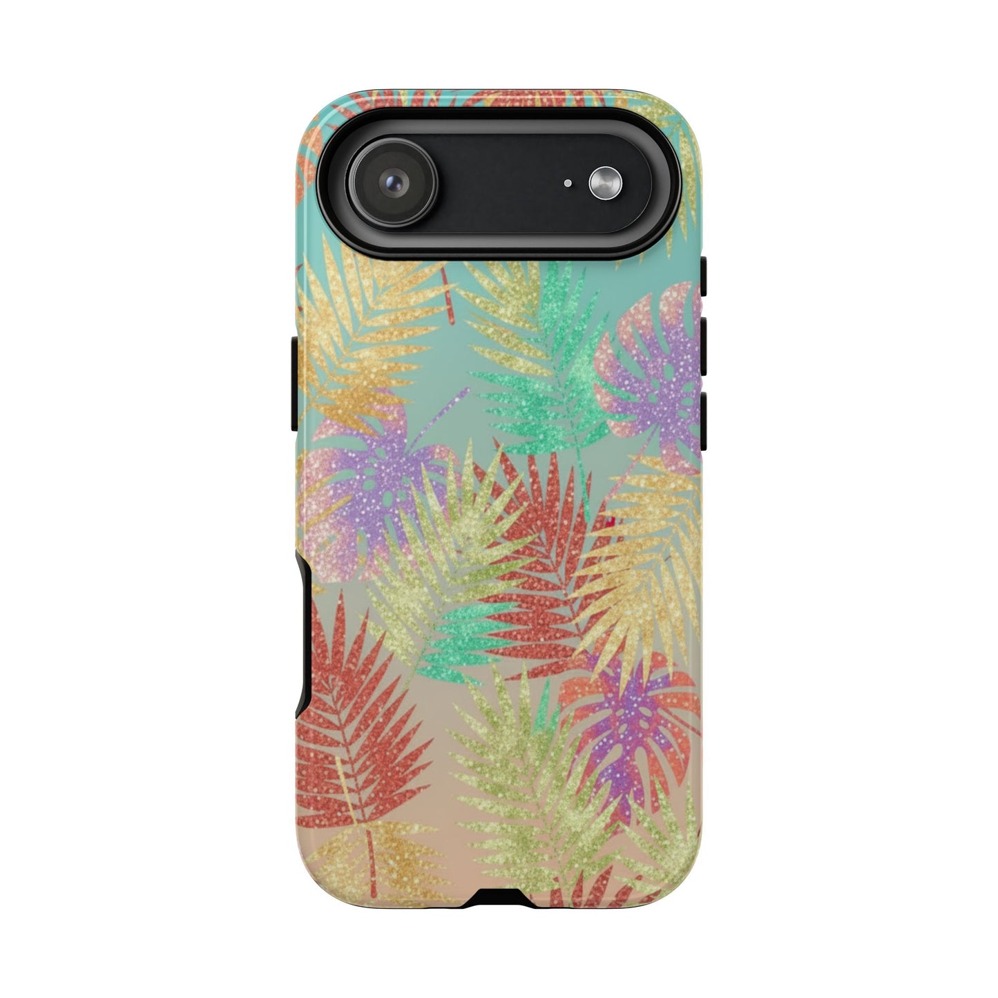 Tropical Palm Leaf Tough Phone Case – Colorful Pastel Botanical Protection