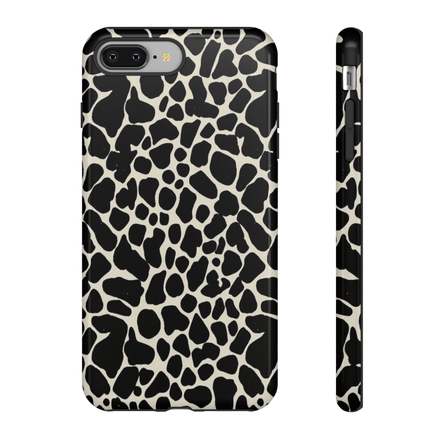Black and White Cowhide Phone Case — Protective Tough Case