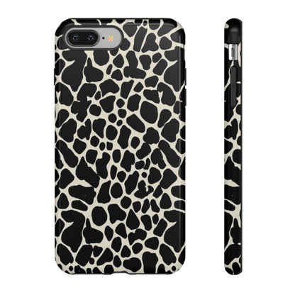 Black and White Cowhide Phone Case — Protective Tough Case