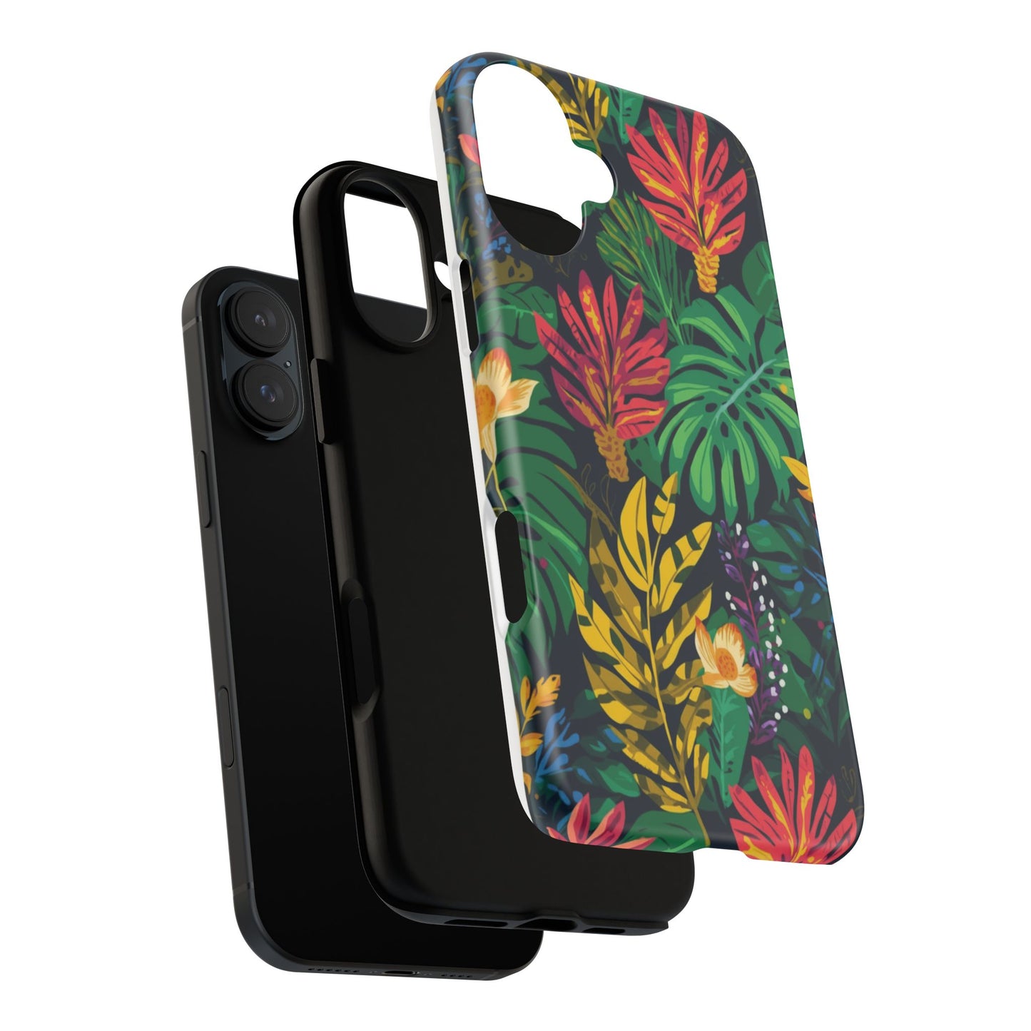Tropical Floral Phone Case — Vibrant Jungle Leaf Protective Cover