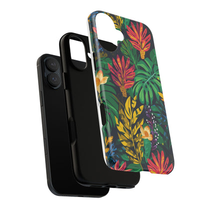 Tropical Floral Phone Case — Vibrant Jungle Leaf Protective Cover