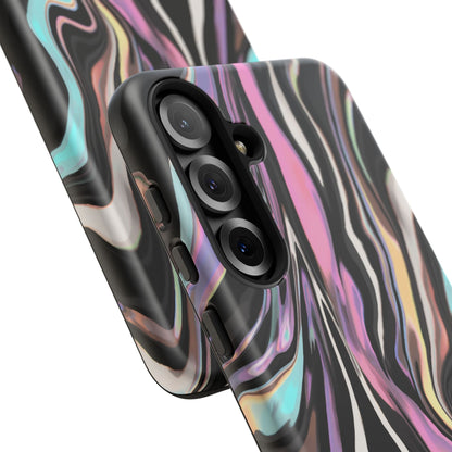 Abstract Marble Tough Phone Case — Pastel Swirl Protective Cover
