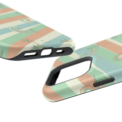 Magnetic Impact-Resistant Phone Case — Retro Surf Stripes