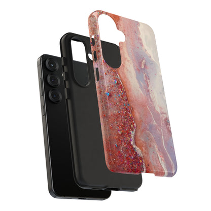 Marbled Rose Gold Galaxy Phone Case — Protective Tough Case