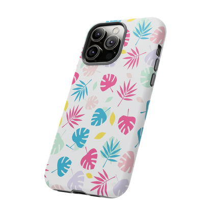 Tropical Leaf Phone Case — Colorful Pastel Monstera & Palm iPhone Case