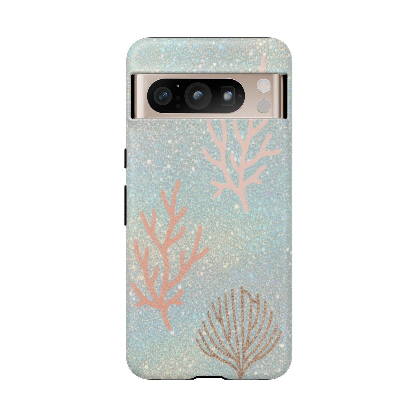 Seafoam Sparkle Phone Case – Coral & Seashell Tough Case