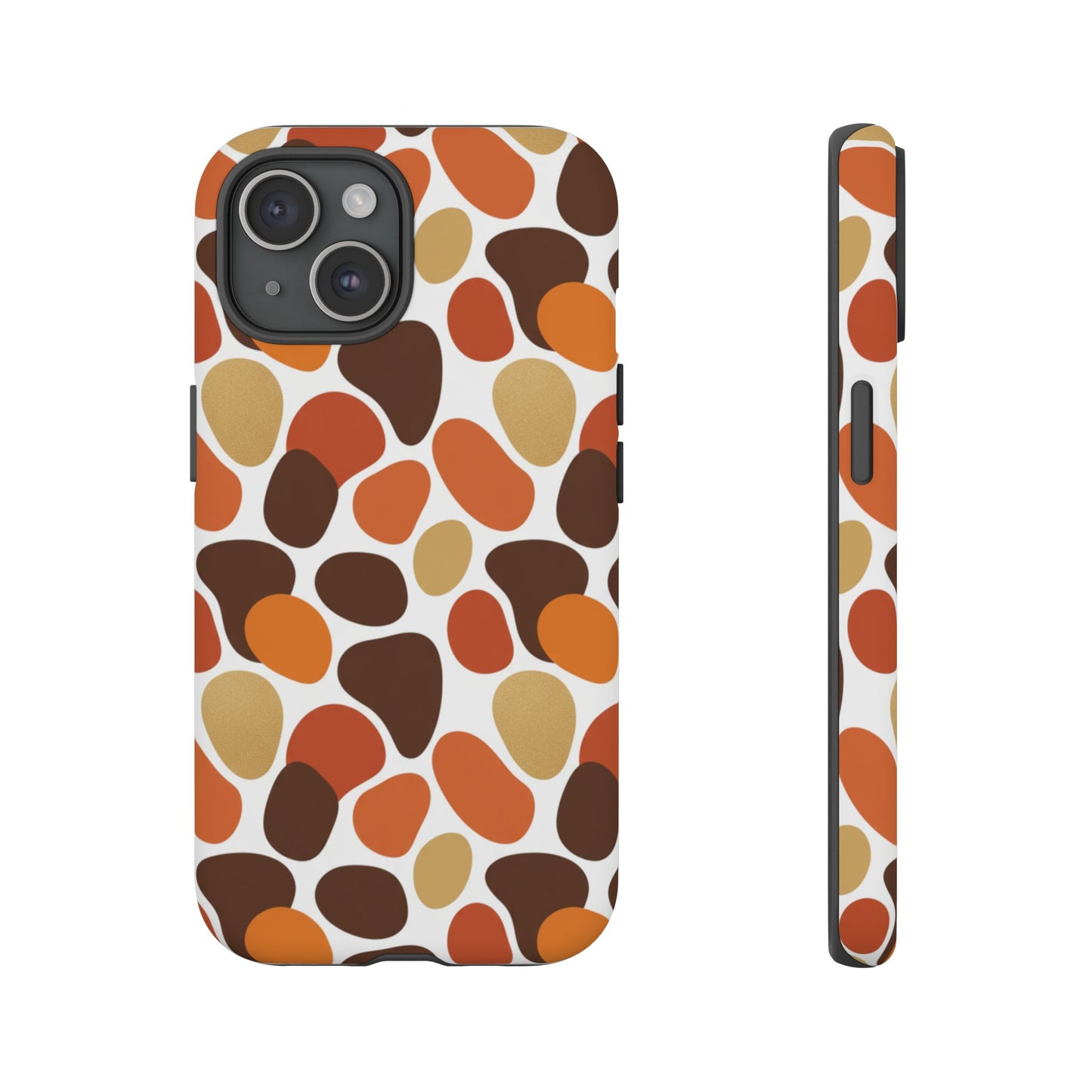 Phone Case — Retro Pebble Pattern in Warm Autumn Colors