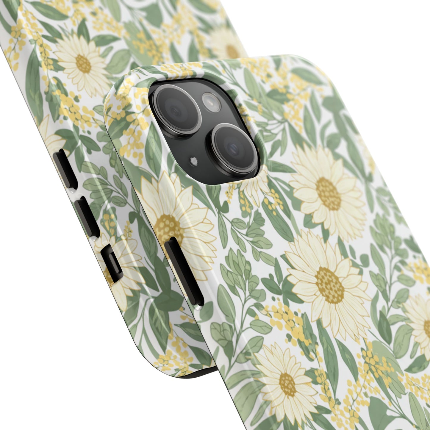 Daisy Meadow Tough Phone Case — Floral Protective Phone Cover