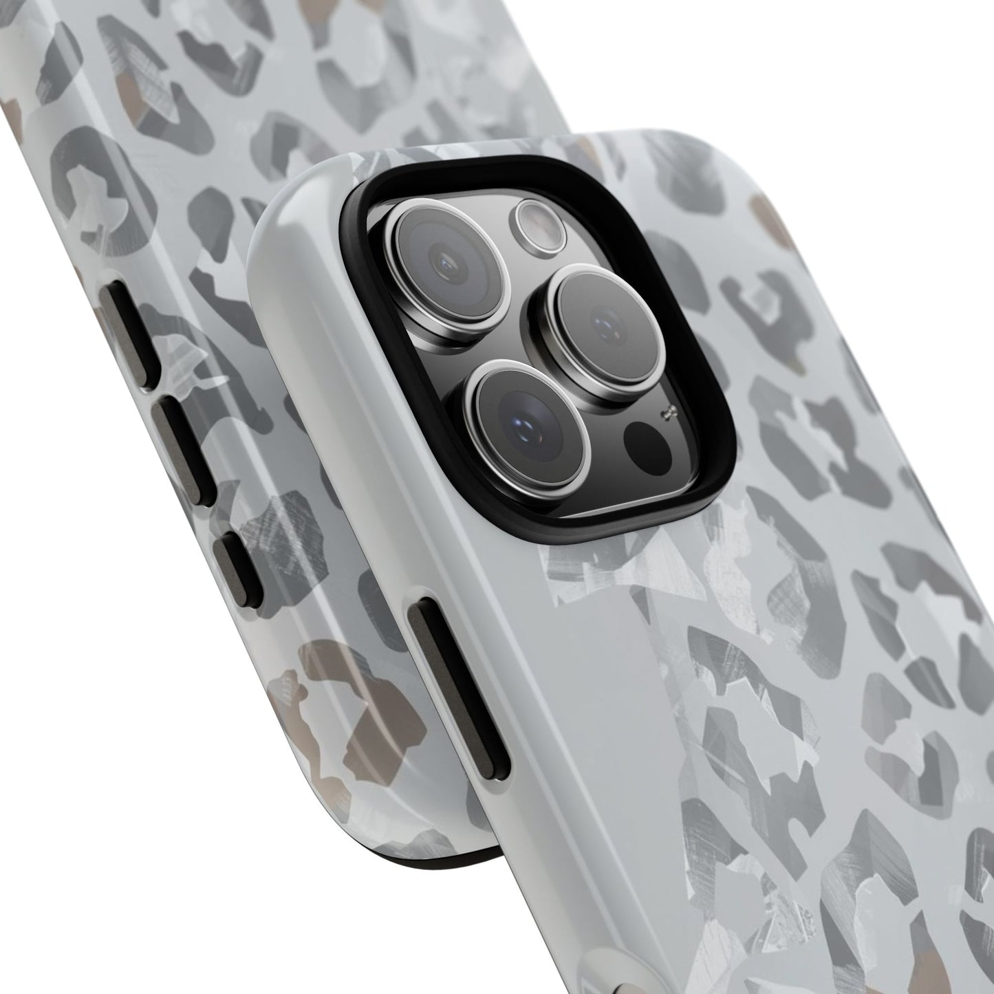 Silver Leopard Tough Phone Case