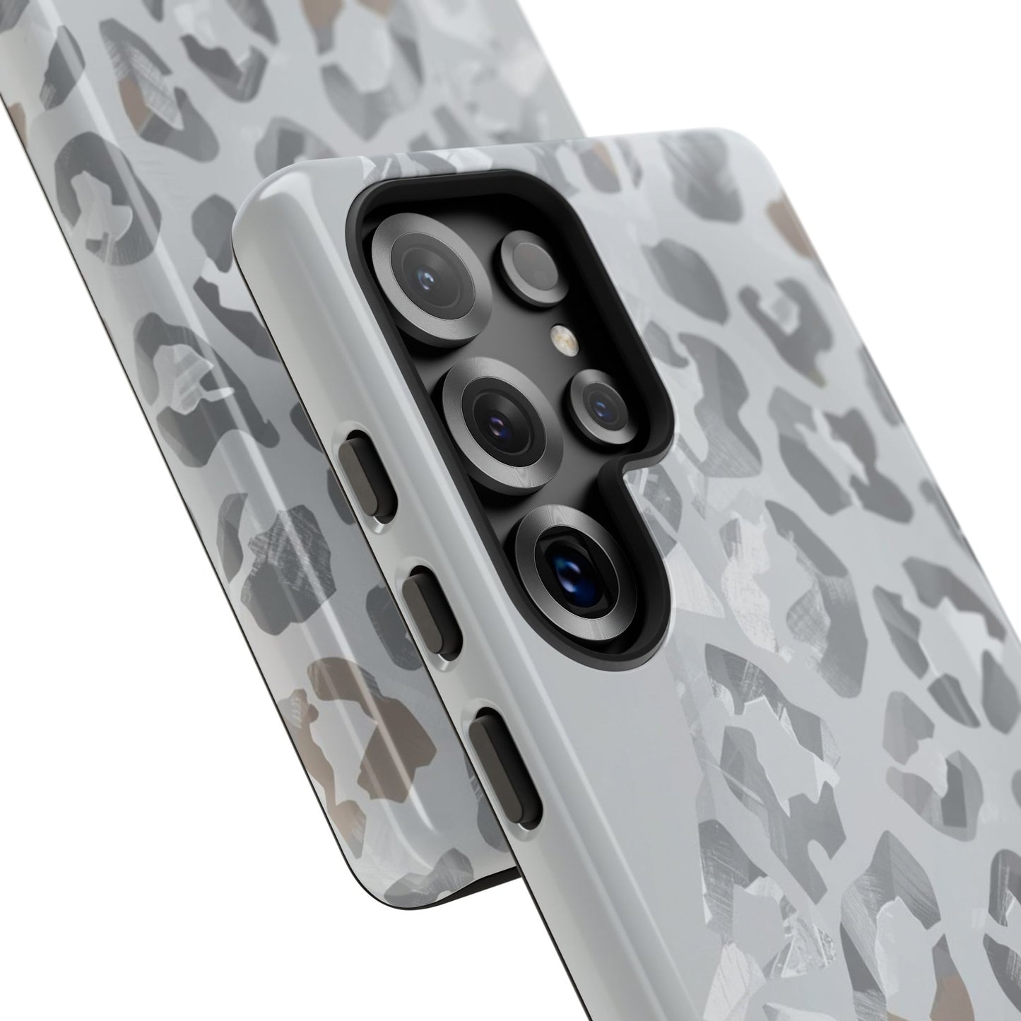 Silver Leopard Tough Phone Case