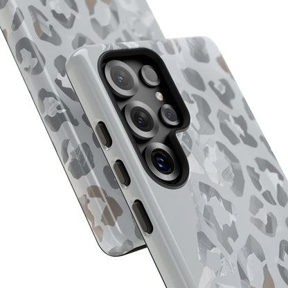 Silver Leopard Tough Phone Case