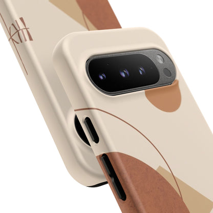 Abstract Earth Tones Phone Case — Minimal Geometric Design