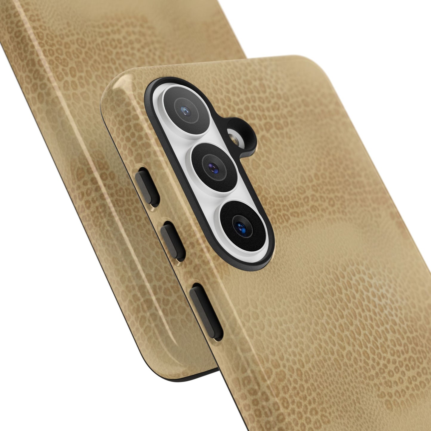 Tan Distressed Leather Texture Phone Case — Rugged Protective iPhone Cover