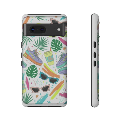 Tough Cases — Colorful Retro Sneakers & Sunglasses Phone Case
