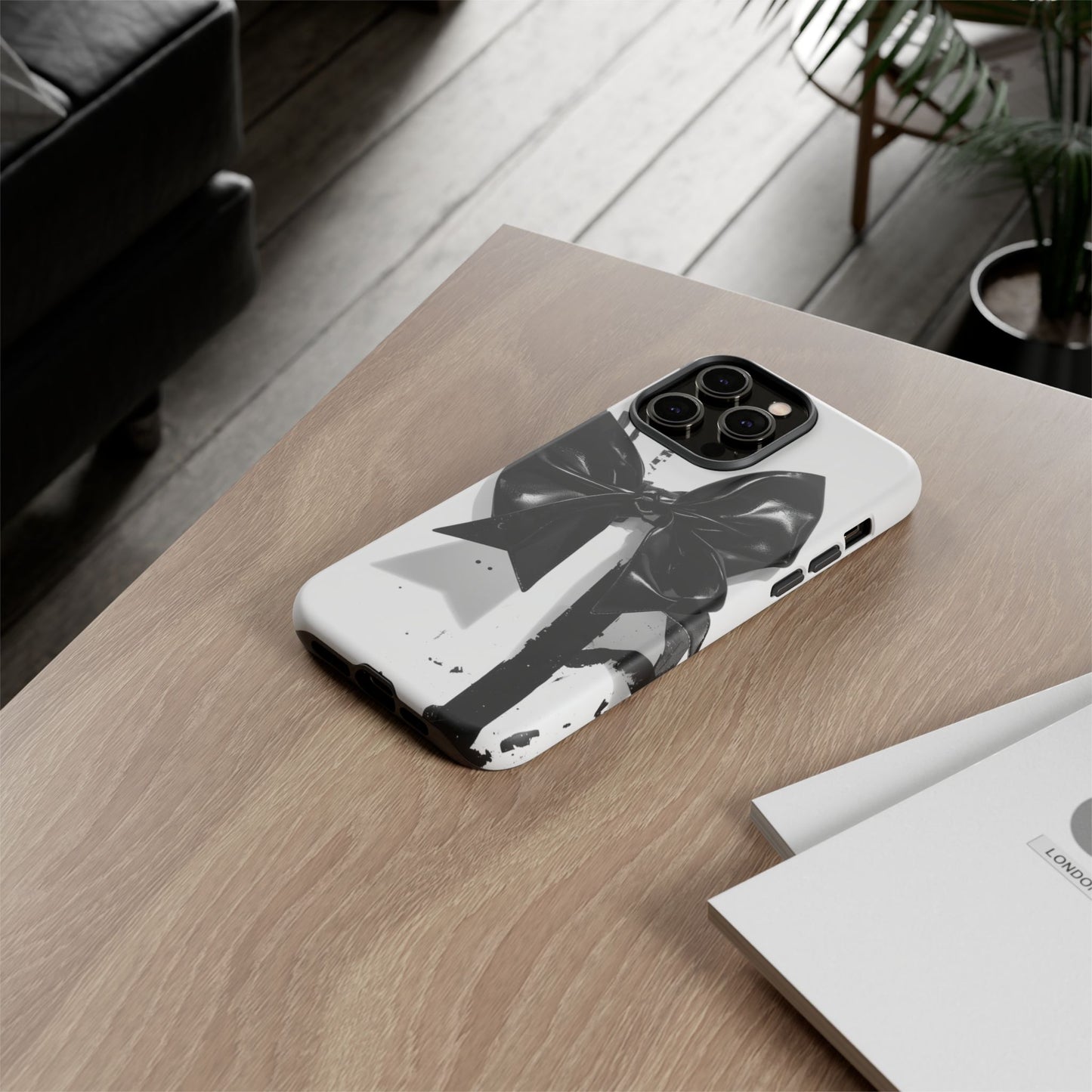Phone Case — Black Bow Graphic Protective Cover