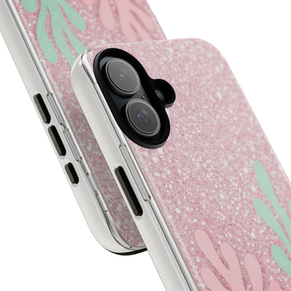 Pink Glitter Seaweed Tough Case - Sparkle Protective Phone Cover