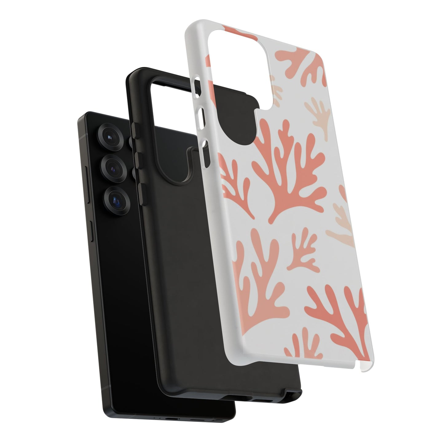 Coral Reef Pattern Tough Phone Case — Pink Beachy Protective Cover