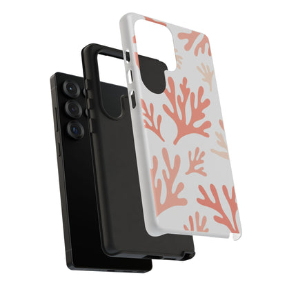 Coral Reef Pattern Tough Phone Case — Pink Beachy Protective Cover