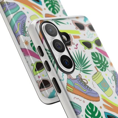 Tough Cases — Colorful Retro Sneakers & Sunglasses Phone Case