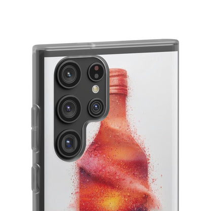 Galaxy Bottle Phone Case — Abstract Cosmic Beverage Design Flexible Case