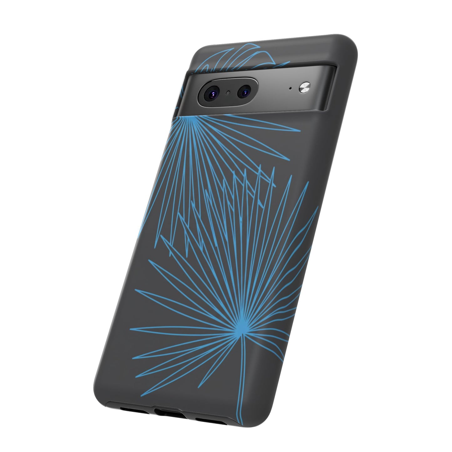 Blue Dandelion Burst Tough Phone Case — Protective Floral iPhone Cover