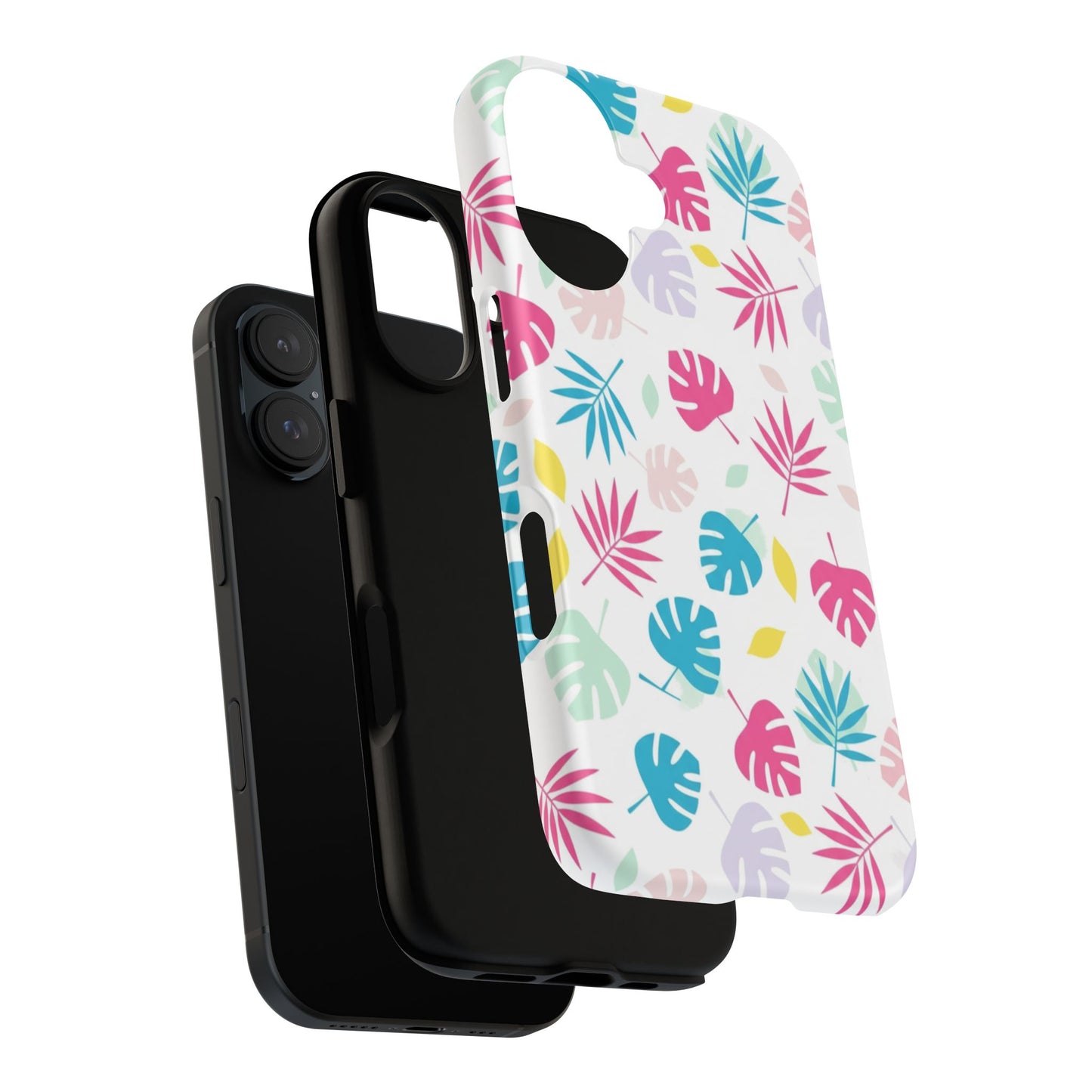 Tropical Leaf Phone Case — Colorful Pastel Monstera & Palm iPhone Case
