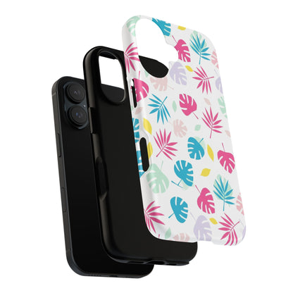 Tropical Leaf Phone Case — Colorful Pastel Monstera & Palm iPhone Case