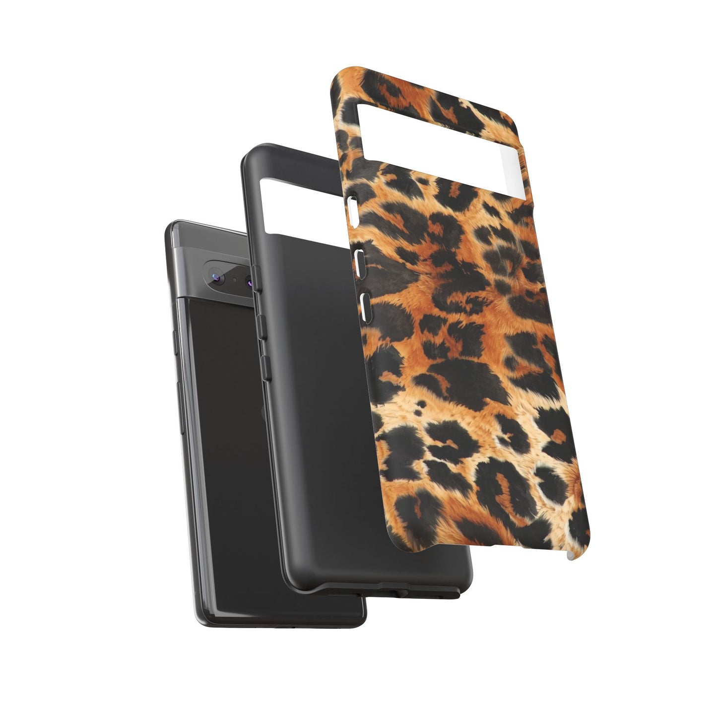 Leopard Print Tough Phone Case – Rugged Protective iPhone Cover