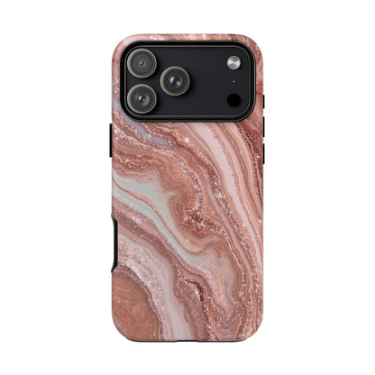 Rose Gold Marble Tough Phone Case