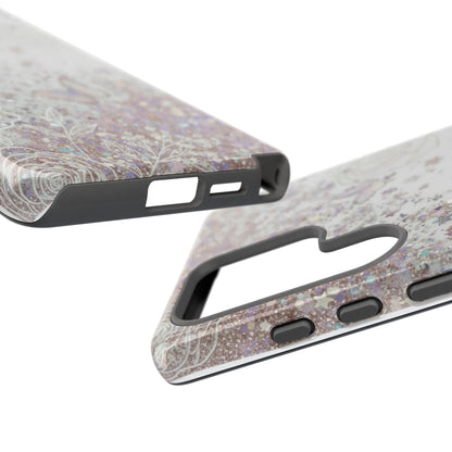 Butterfly Glitter Tough Phone Case — Floral Sparkle Protective Case