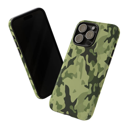 Camo Tough Phone Case — Military Green Protective iPhone Cover