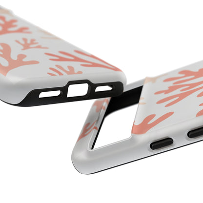 Coral Reef Pattern Tough Phone Case — Pink Beachy Protective Cover