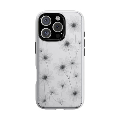Tough Case — Black & White Floral Tough Phone Case