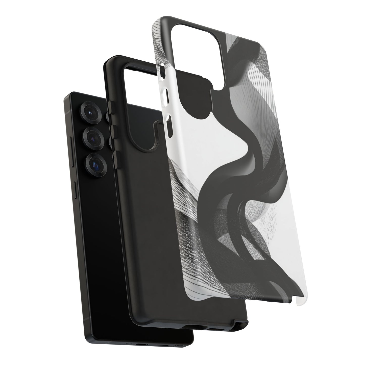 Phone Case — Monochrome Abstract Protective Cover