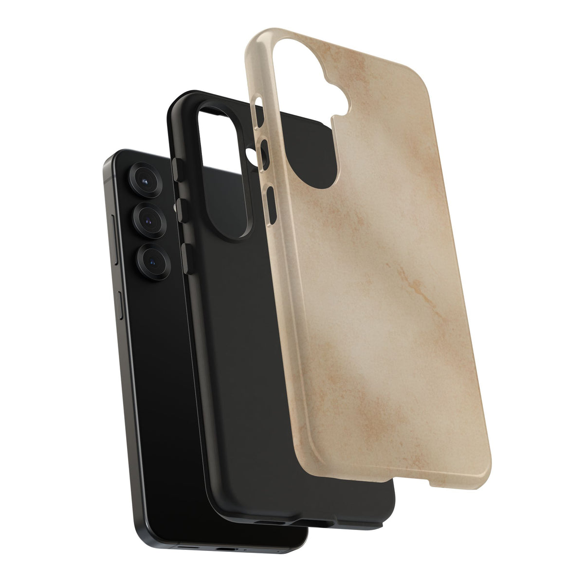 Tough Phone Case — Vintage Beige Marble Protective Phone Cover