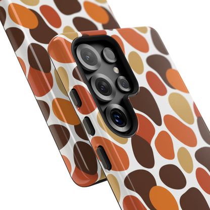 Phone Case — Retro Pebble Pattern in Warm Autumn Colors