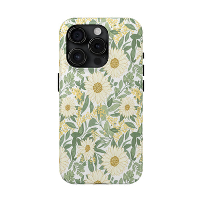 Daisy Meadow Tough Phone Case — Floral Protective Phone Cover