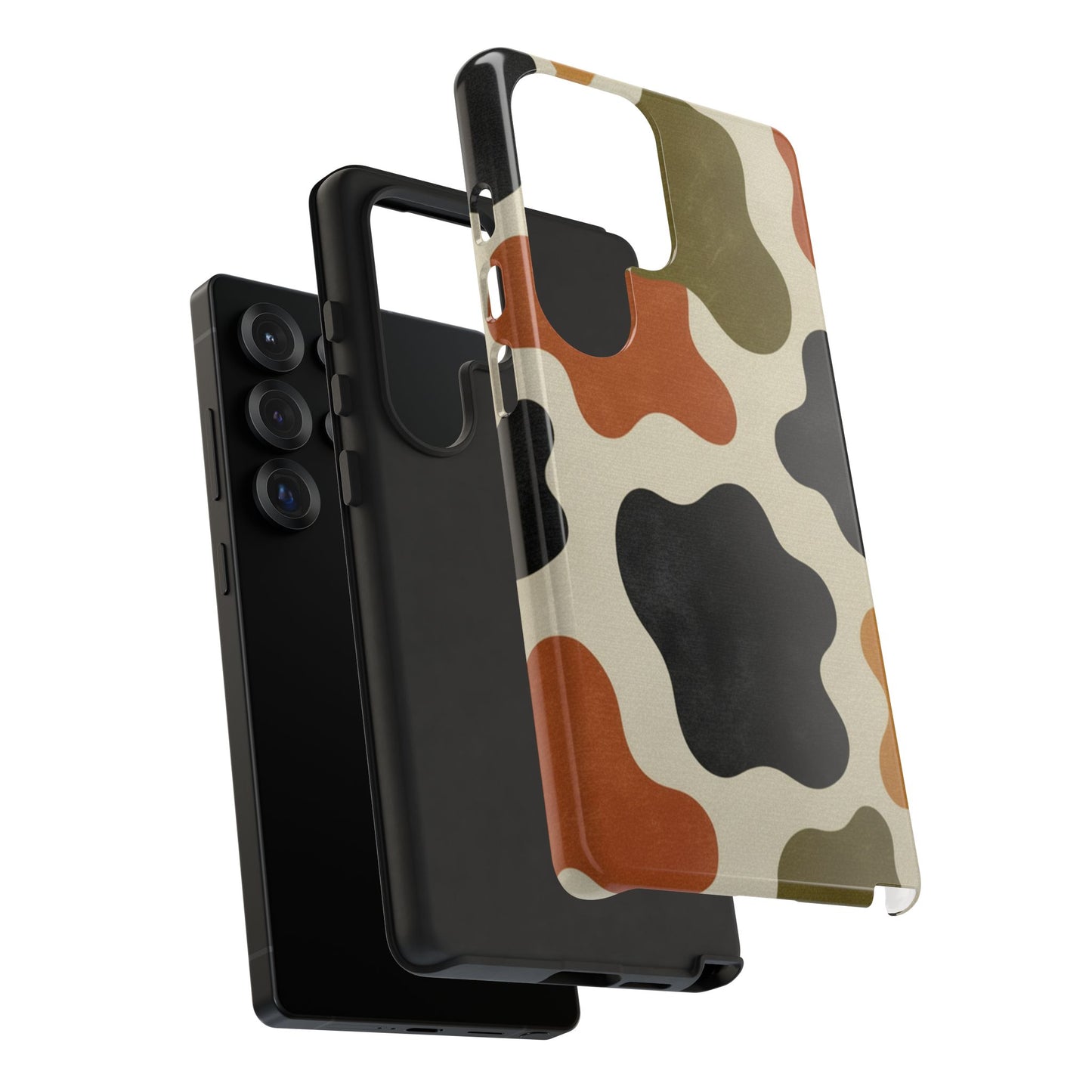 Retro Abstract Camouflage Phone Case — Earth Tone Tough Case