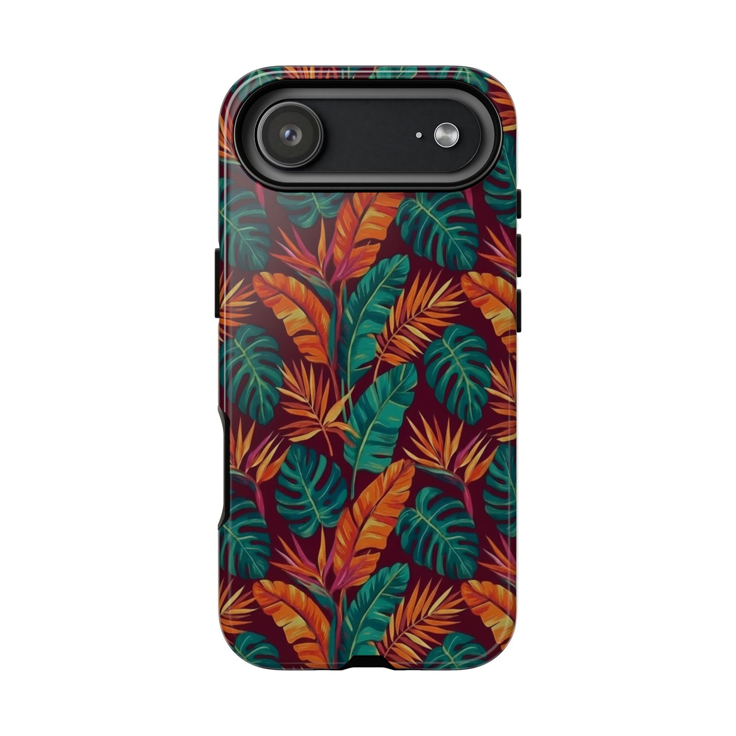 Tropical Foliage Phone Case — Vibrant Palm & Monstera Leaf Protective Cover