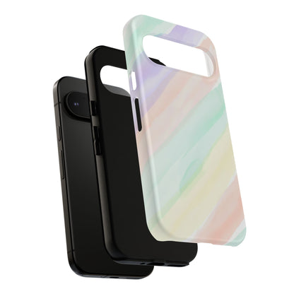 Pastel Watercolor Stripe Tough Phone Case