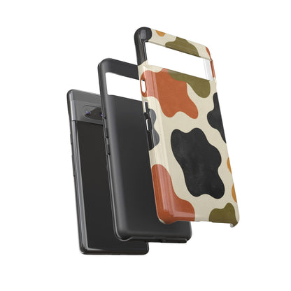 Retro Abstract Camouflage Phone Case — Earth Tone Tough Case