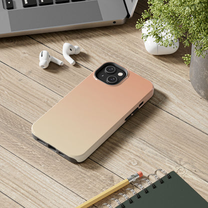Gradient Tough Phone Case — Peach Ombre Protective Cover