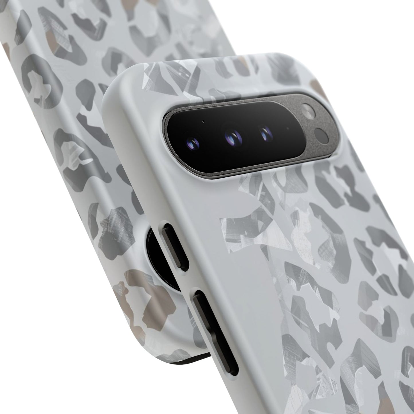 Silver Leopard Tough Phone Case