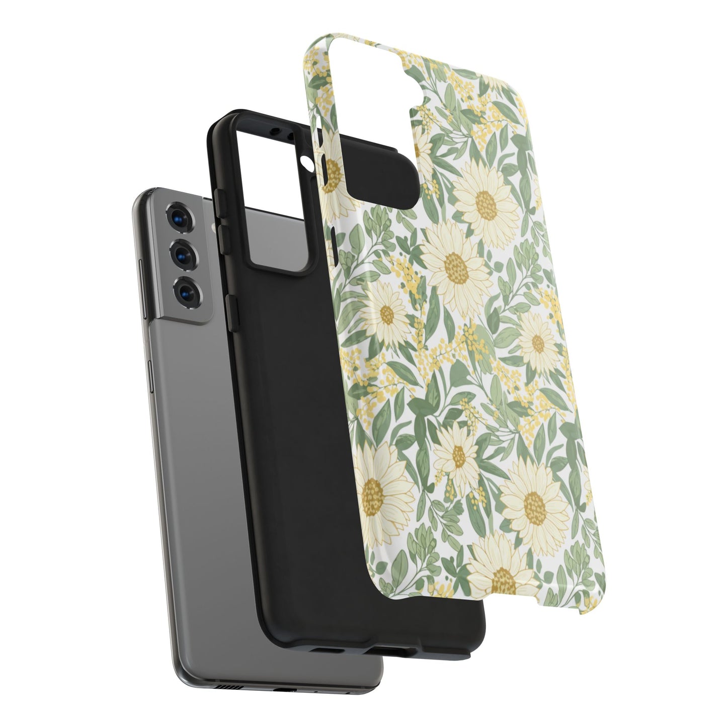 Daisy Meadow Tough Phone Case — Floral Protective Phone Cover
