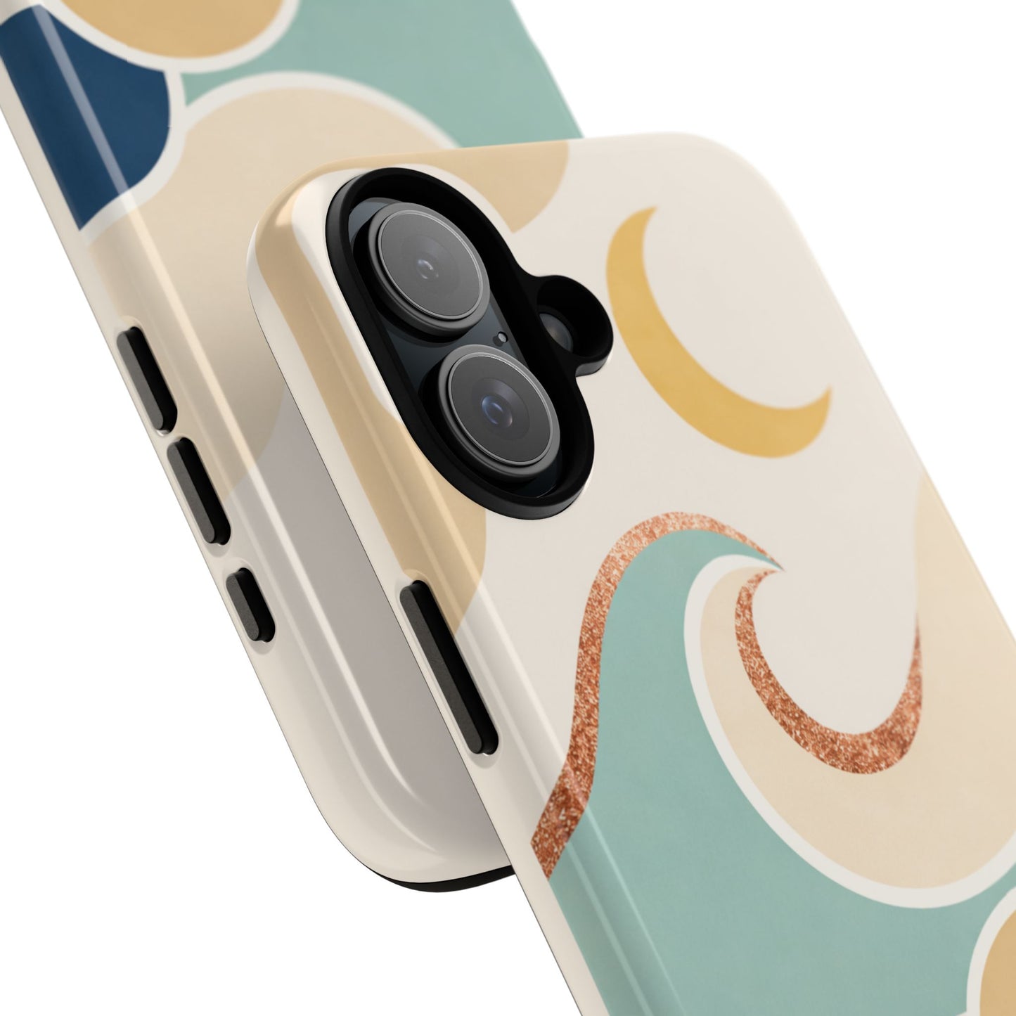 Sea Breeze Tough Phone Case — Retro Waves & Shells Design