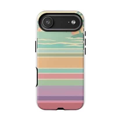 Tough Case — Retro Pastel Sunset Palm Tree Phone Case