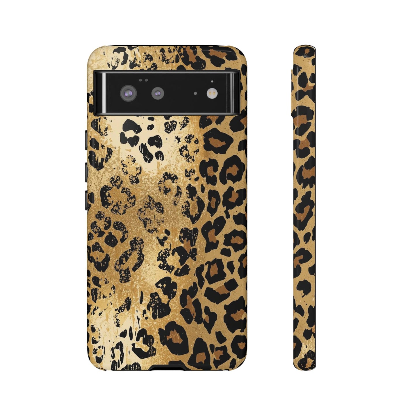 Leopard Print Tough Phone Case — Durable Protective iPhone Cover